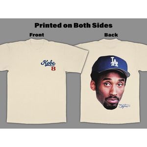 Kobe Bryant Los Angeles Baseball Rookie Halftone  Look Tshirt Shirt 2 Sided